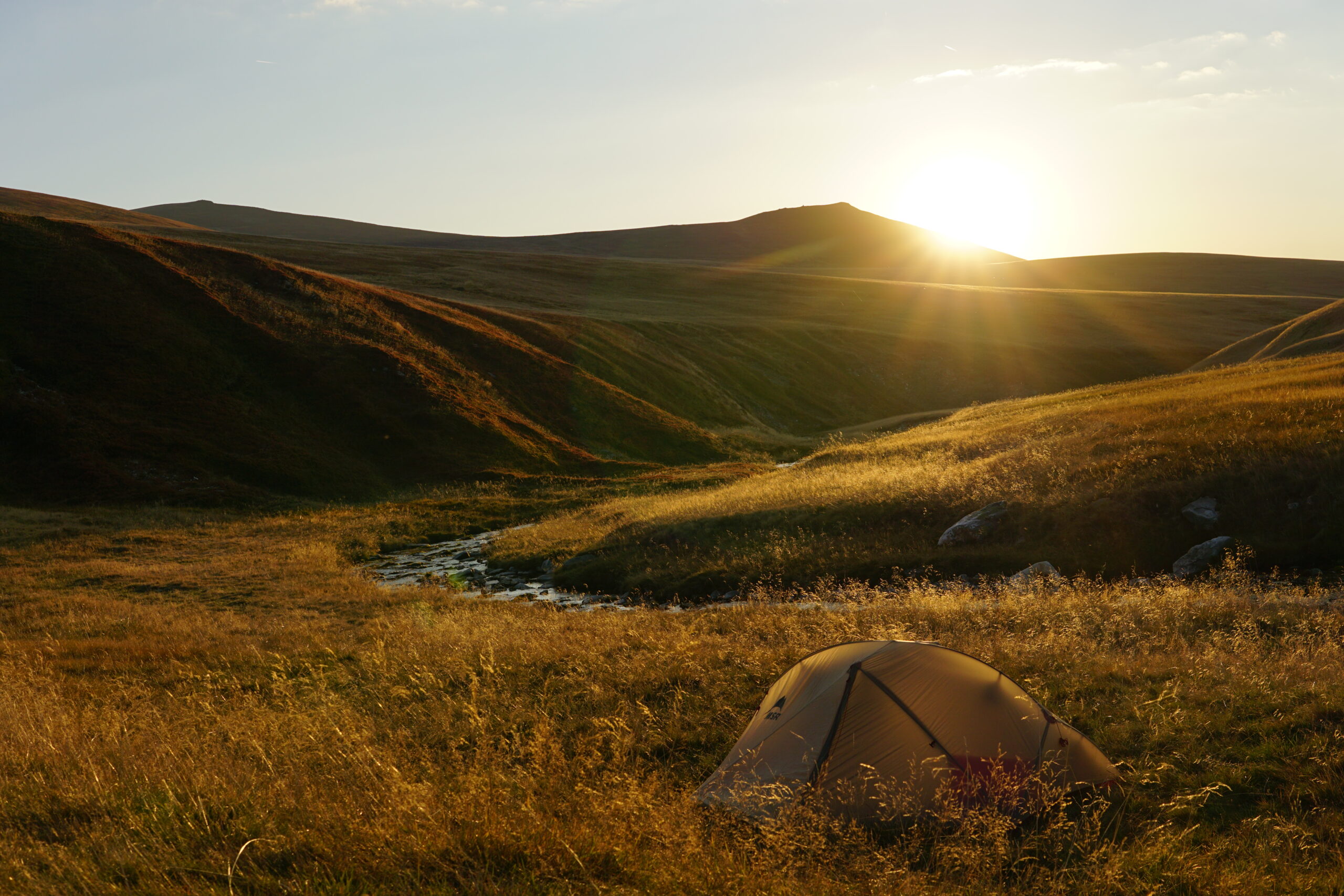 Camping next to the Ses River in the Cerna Mountains